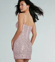 Sincerely Sparkling Bustier Sequin Party Dress