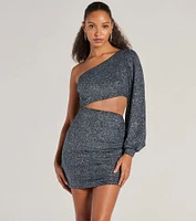 Steal The Shine Glitter Cutout Dress