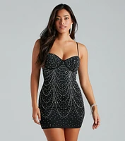 Let Your Beauty Shine Rhinestone Mini Dress