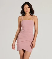Wrapped Stylish Crepe Mini Dress