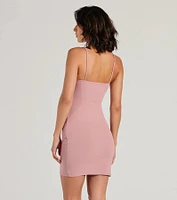 Wrapped Stylish Crepe Mini Dress