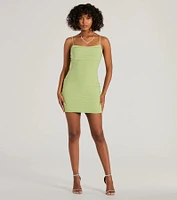 Unreal Sparkle Sleeveless Bodycon Glitter Mini Dress