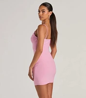 Unreal Sparkle Sleeveless Bodycon Glitter Mini Dress