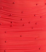 Enhance Your Chic Strapless Faux Pearl Mini Dress