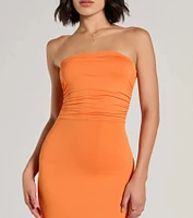Spice It Up Strapless Cutout Back Mini Dress