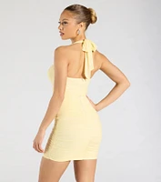 Always Effortless Halter Bodycon Mini Dress