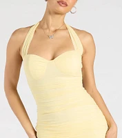 Always Effortless Halter Bodycon Mini Dress