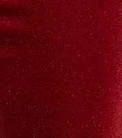 Luxe Alluring Glitter Velvet One-Shoulder Mini Dress