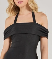 Haute And Dangerous Off-The-Shoulder Mini Dress