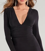 Ode To Chic Long Sleeve Mini Dress