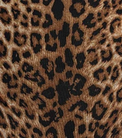 Wild Glam Ruched Leopard Print Mini Dress