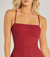Sparkling Perfection Rhinestone A-Line Mini Dress