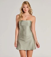 So Your Vibe Strapless A-line Mini Dress
