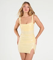 Shine Bright Sleeveless Cutout Sequin Mini Dress