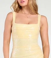 Shine Bright Sleeveless Cutout Sequin Mini Dress
