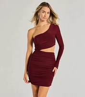 Girl's Night One-Shoulder Cutout Mini Dress