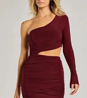 Girl's Night One-Shoulder Cutout Mini Dress
