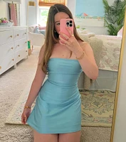 So Your Vibe Strapless A-line Mini Dress