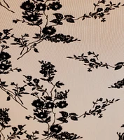 Romantic Aura Flocked Floral Mesh Bustier Top