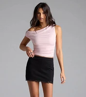 A Bit Of Sweetness Off-Shoulder Crop Top