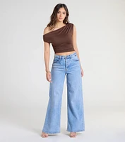 Flirty Style One Shoulder Crop Top