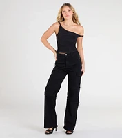 Iconic Chic One-Shoulder Crop Top