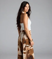 Feelin' The Heat Halter Crop Top