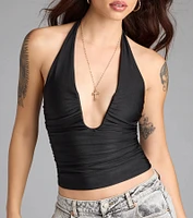 Major Vibe Plunge Halter Top