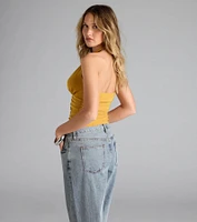 Viva La Friday Halter Crop Top