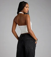 Major Vibe Plunge Halter Top