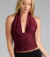 Serving Vibes Halter Crop Top