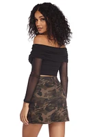 Off With The Mesh Crop Top