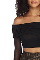Off With The Mesh Crop Top