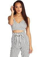 Stripe It Right Crop Top