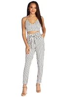 Stripe It Right Crop Top