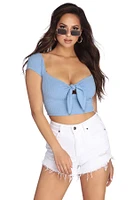 Tied And Sweet Crop Top