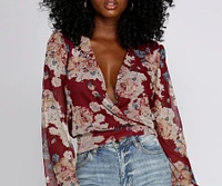 Nothing But Love Mesh Floral Surplice