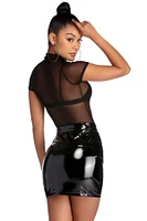 Mesh With The Zip Bodysuit