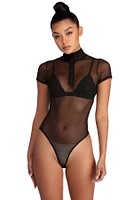 Mesh With The Zip Bodysuit