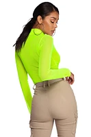 Level Up Neon Mesh Top