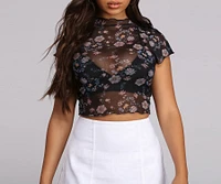 Fine Mesh Crop Top