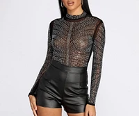 On The Hunt Heat Stone Sheer Bodysuit