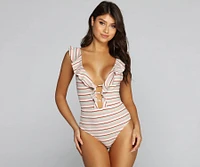 Between The Lines Striped Bodysuit