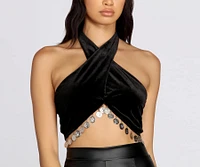Wandering Woman Velvet Coin Halter