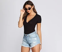 Baby Doll V-Neck Bodysuit