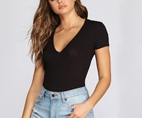 Baby Doll V-Neck Bodysuit
