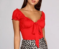 Tie-Front Runner Bodysuit