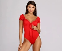 Tie-Front Runner Bodysuit