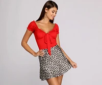 Tie-Front Runner Bodysuit