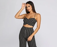 Sleek Stripes Crop Top